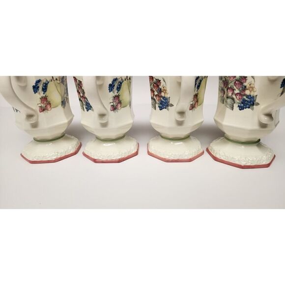 Avon Sweet Country Harvest Pedestal Mugs 5826938 Lots Of 4 - Picture 2 of 7